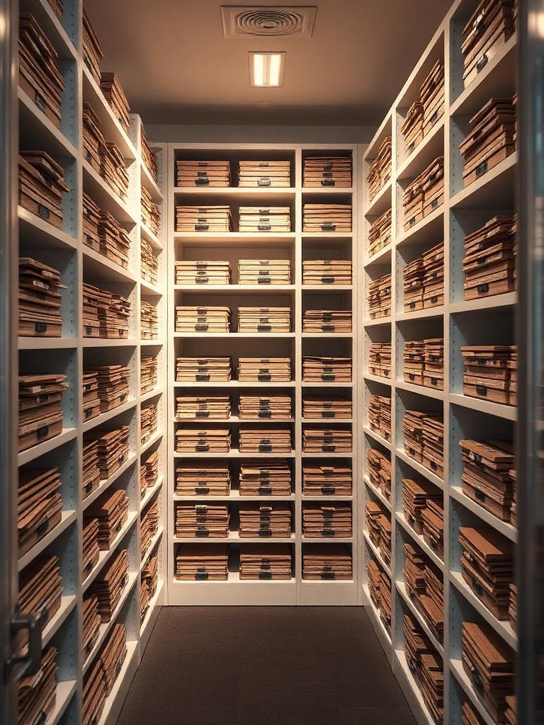 Climate-controlled card storage vault